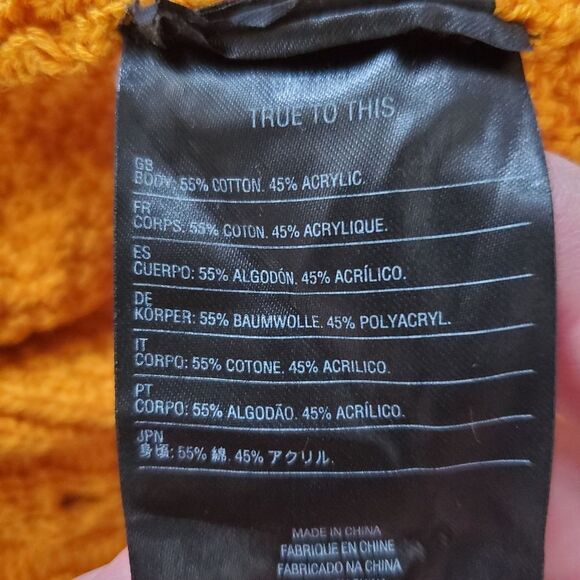 ✨ VOLCOM ✨ Cable Bodied Boxy Fit Crew Neck Sweater - [XXL, Mustard Gold] - Picture 13 of 14